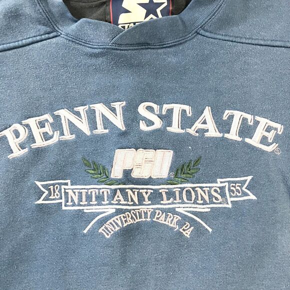 Starter Penn State Sweatshirt Mens XXL Blue Crewneck Pullover Logo Collegiate - Picture 3 of 7